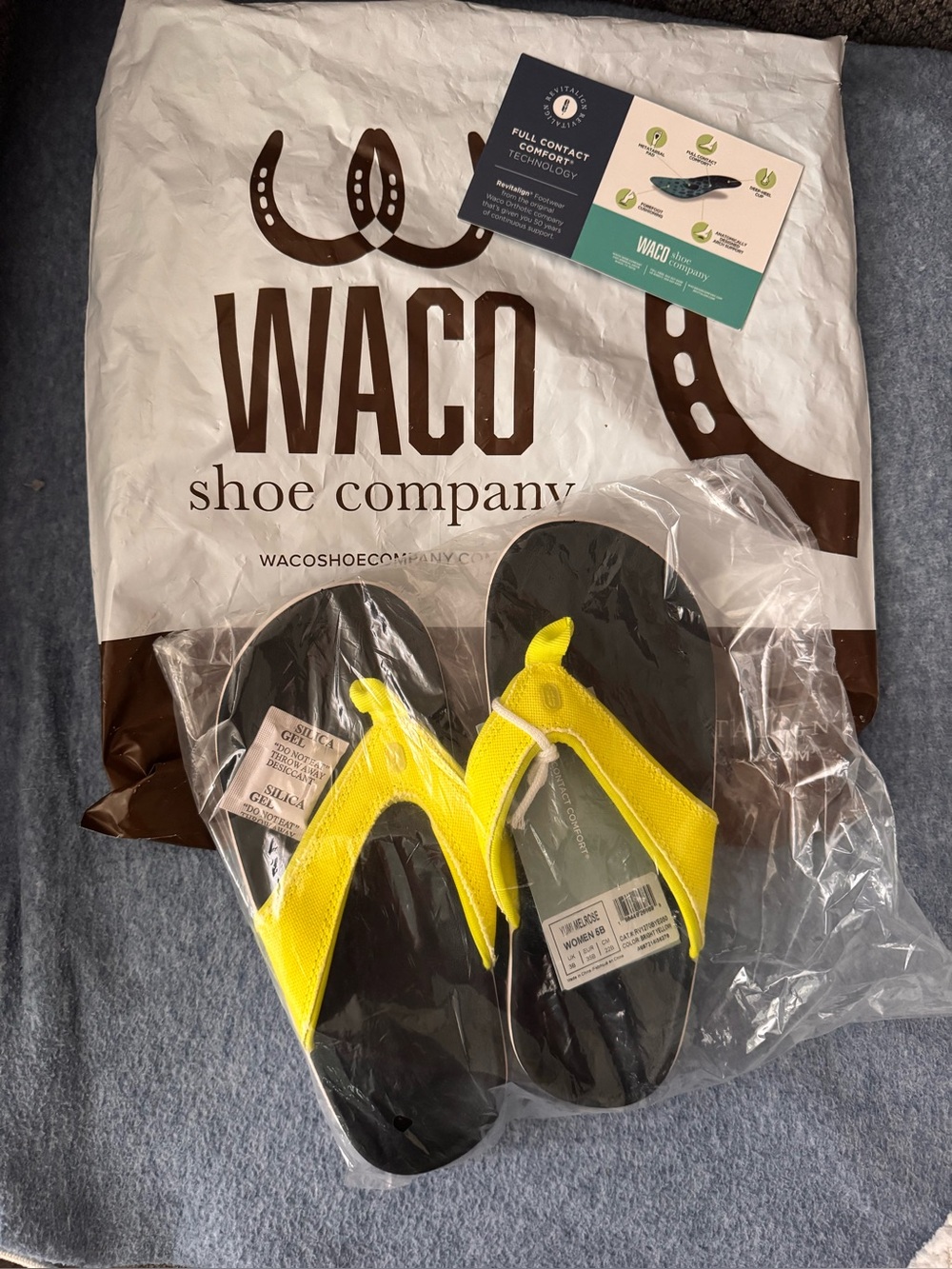WACO Bright Yellow Canvas Flip Flop Sandals